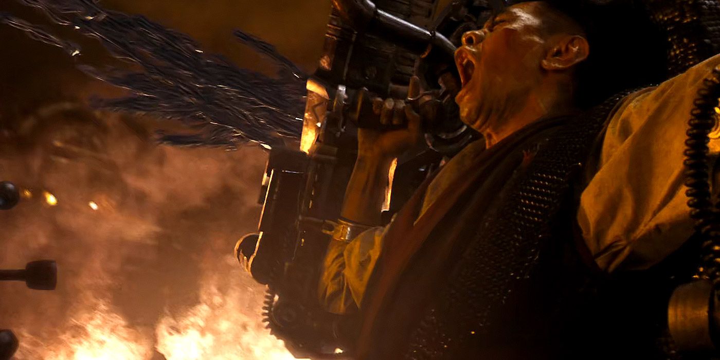 Mifune during the battle of Zion in The Matrix Revolutions