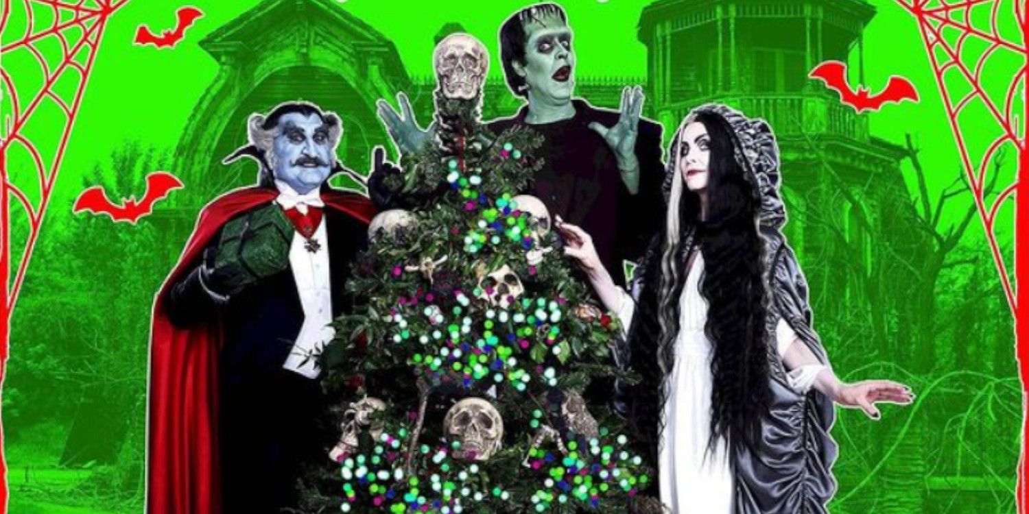 The Munsters cast in Christmas image