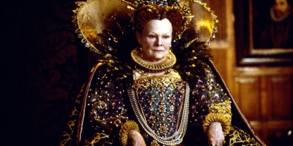 The Queen on her throne in Shakespeare in Love