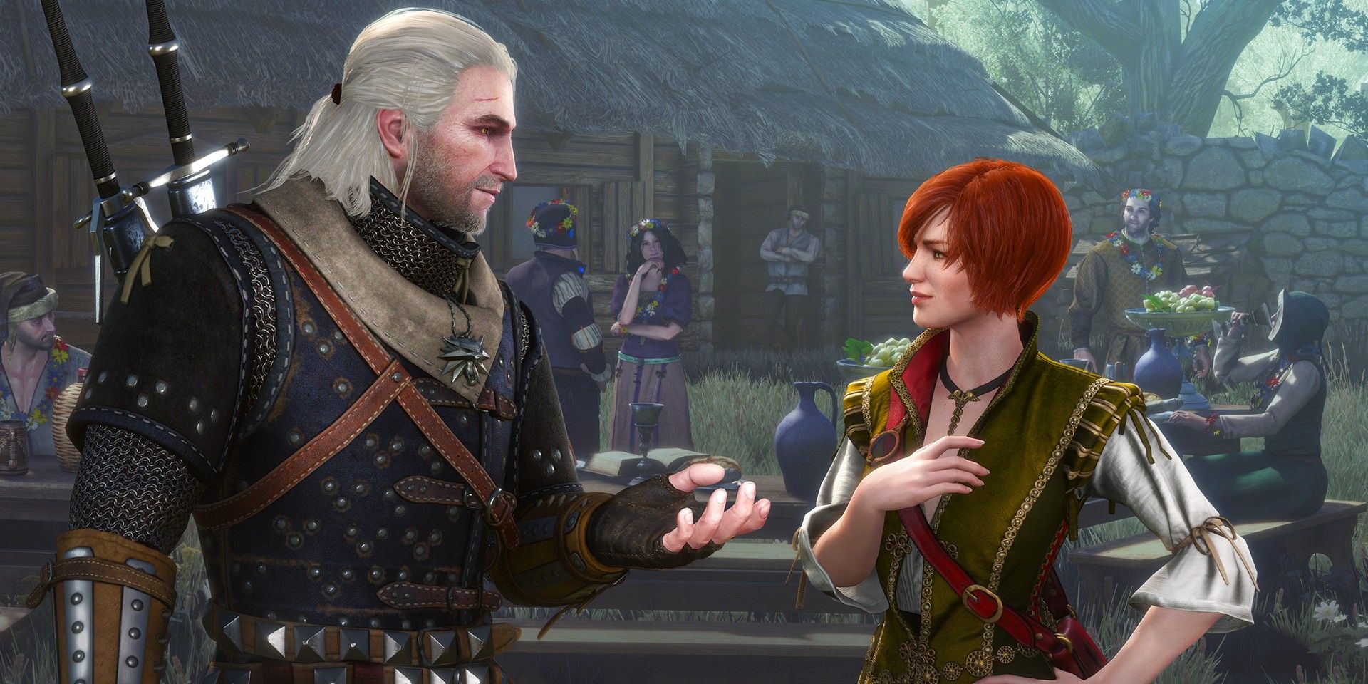 Witcher 3 Wild Hunt with Geralt and NPC