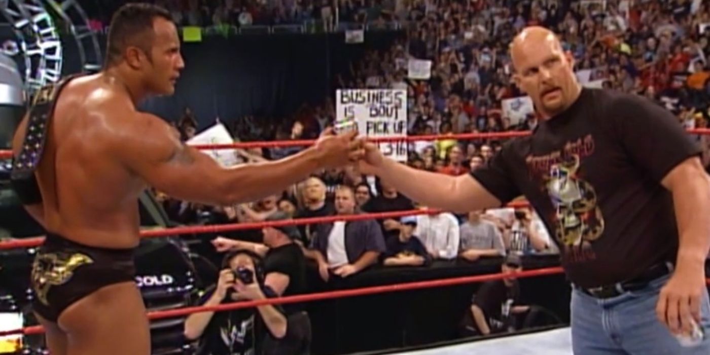 The Rock and Stone Cold Steve Austin at WWE Backlash 2000