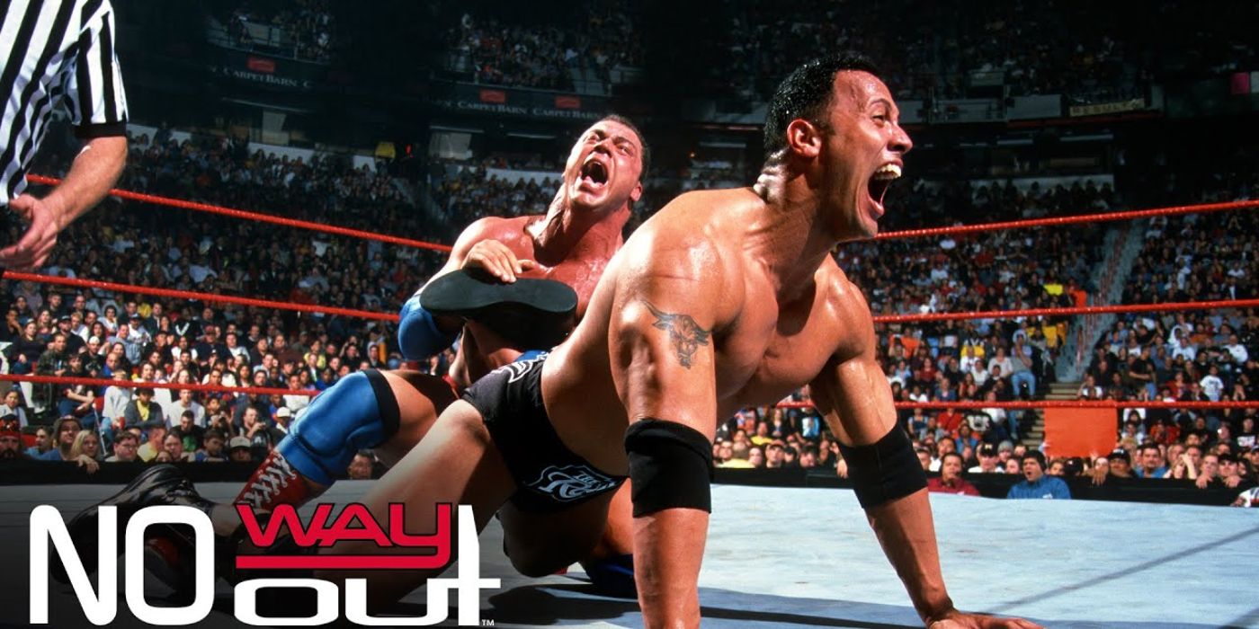 The Rock vs Kurt Angle at WWE No Way Out 2001