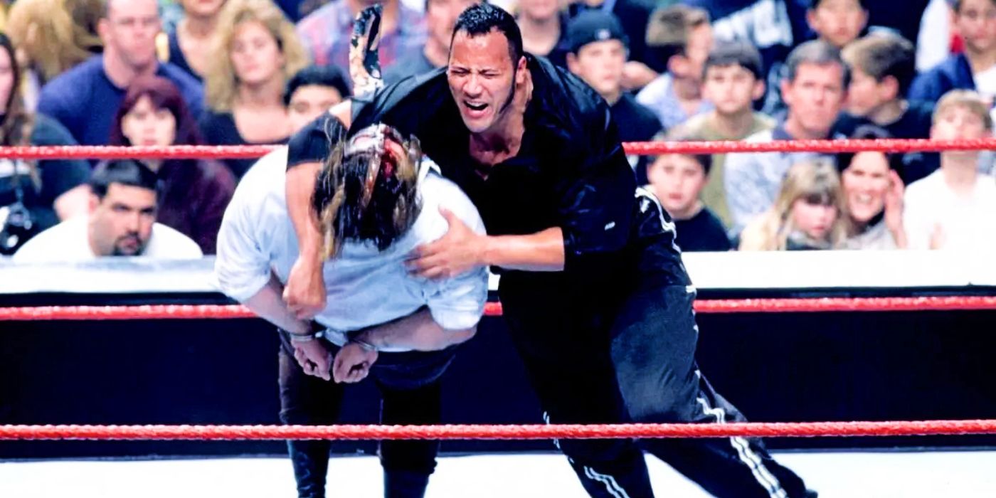 The Rock vs Mankind at Royal Rumble 1999