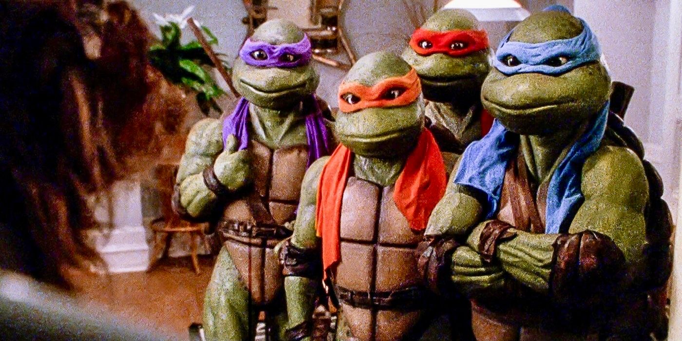 Teenage Mutant Ninja Turtles standing in The Secret of the Ooze