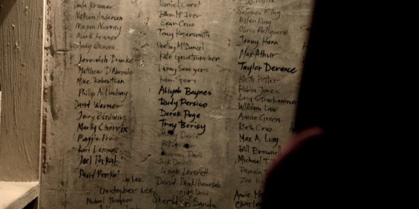 Stefan's list of victims in The Vampire Diaries