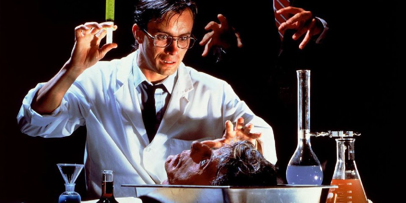The scientist of Reanimator doing experiments