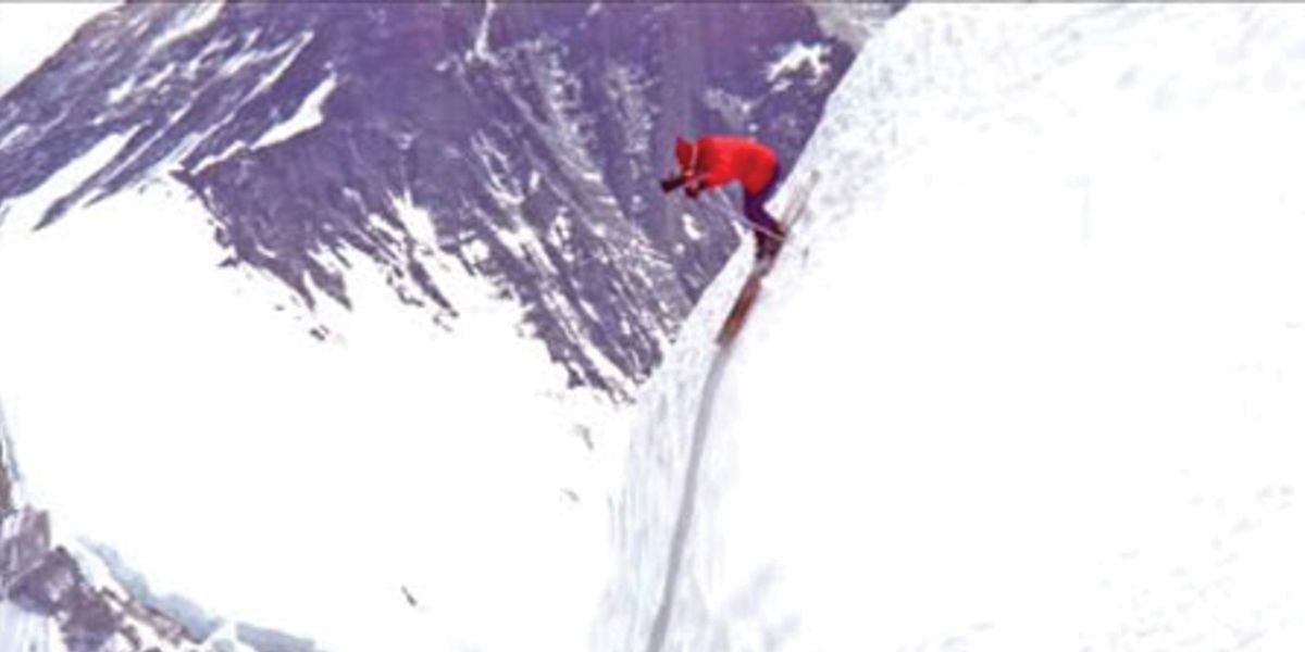An image of a skier in The Man Who Skied Down Everest