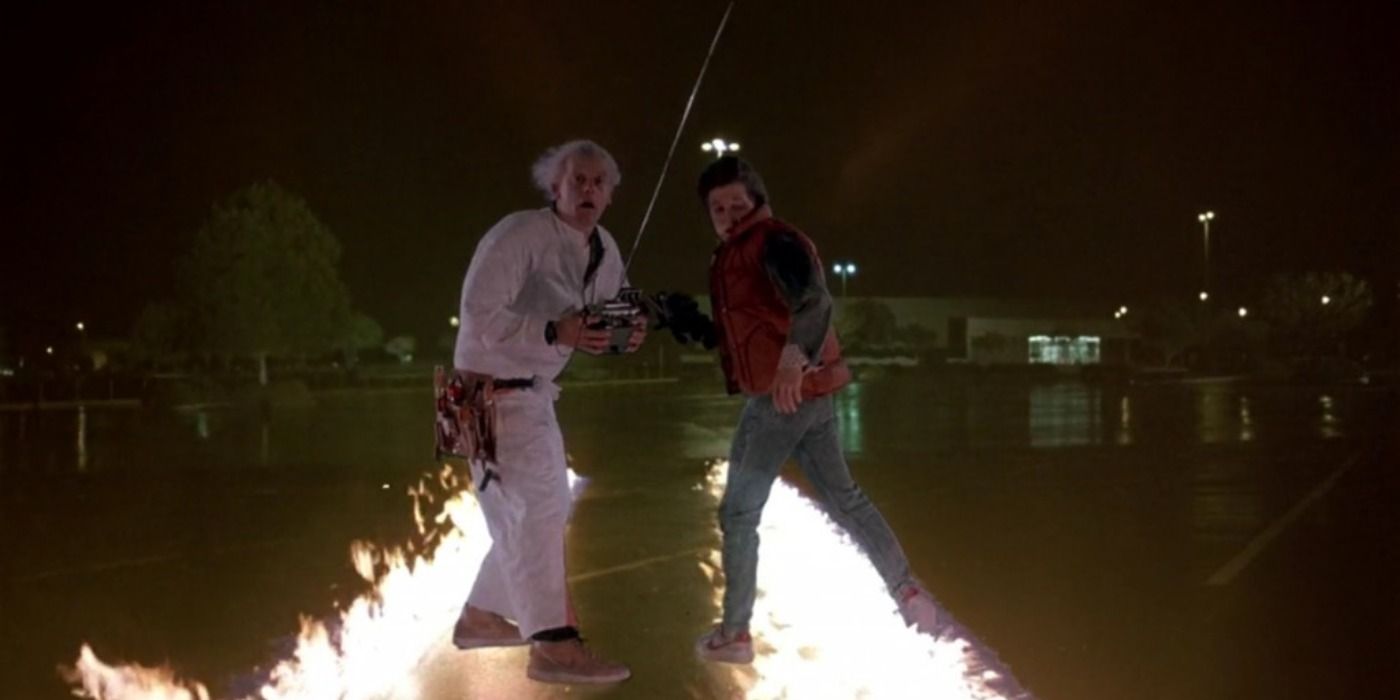 Doc showcasing time travel in Back to the Future