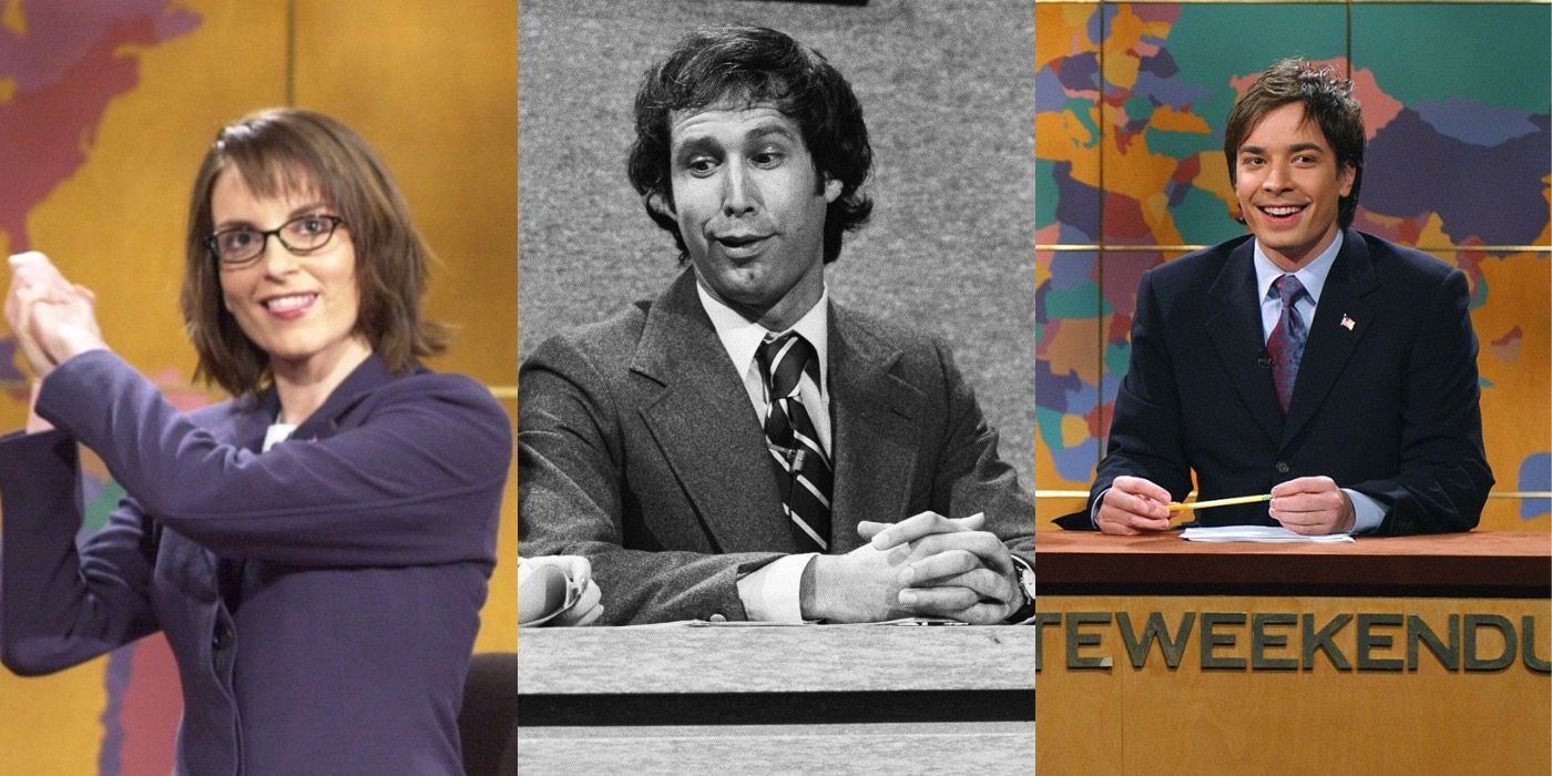Tina Fey, Chevy Chase and Jimmy Fallon on Weekend Update