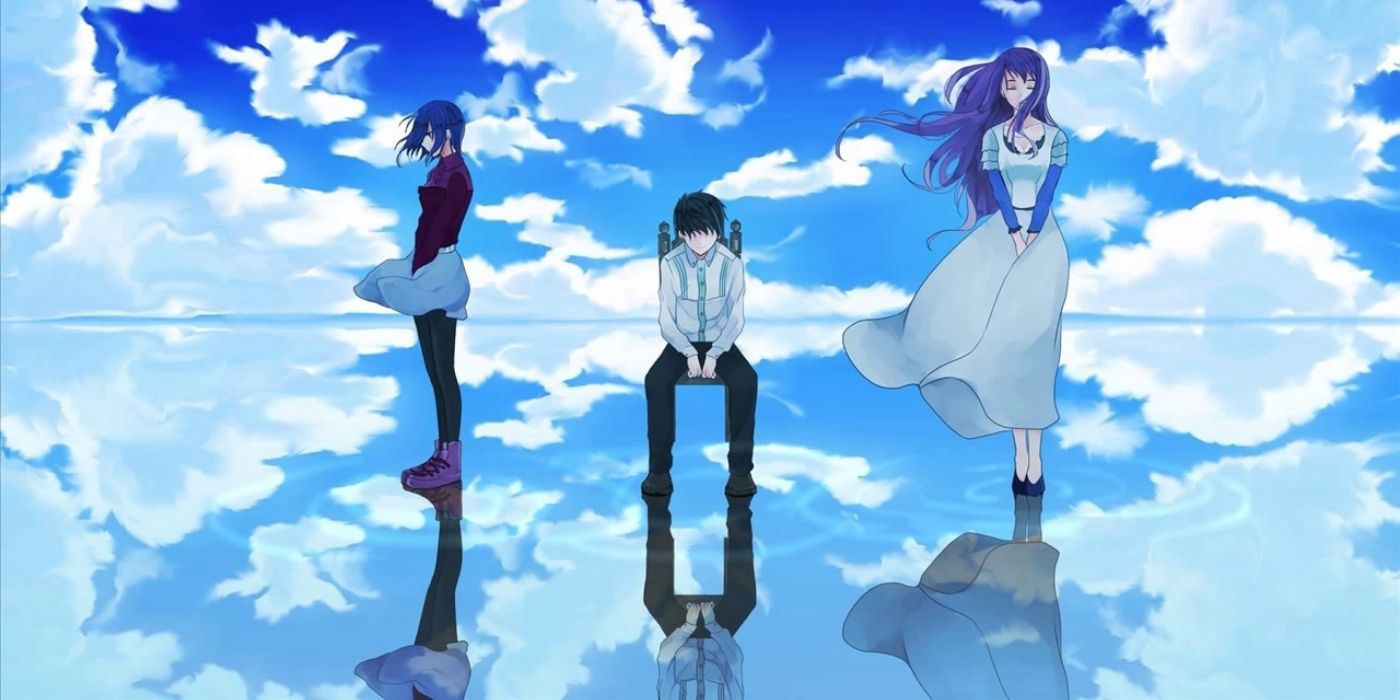 Three characters standing on water in Tokyo Ghoul