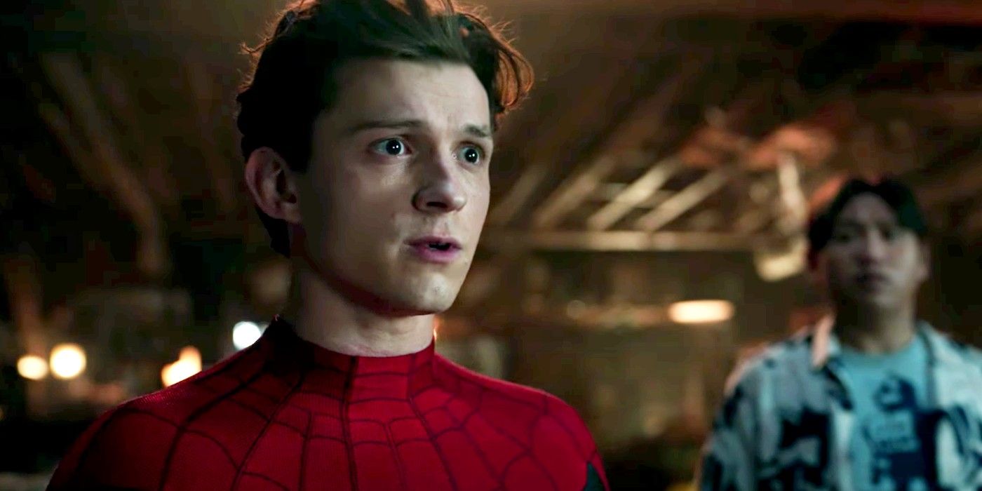 Tom Holland Reaction in Spider-Man No Way Home Trailer