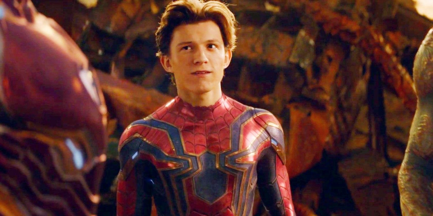 Peter Parker looking concerned in Infinity War