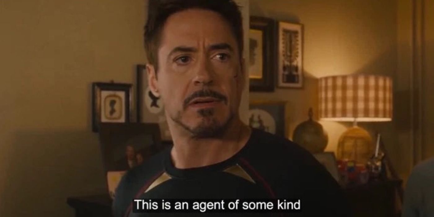 Tony Stark reacts to meeting Laura Barton in Avengers Age Of Ultron.