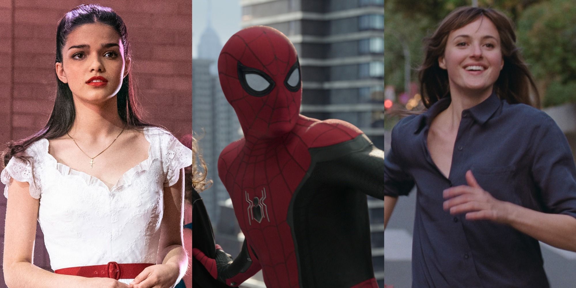 Split image of West Side Story, Spider-Man: No Way Home and The Worst Person In The World
