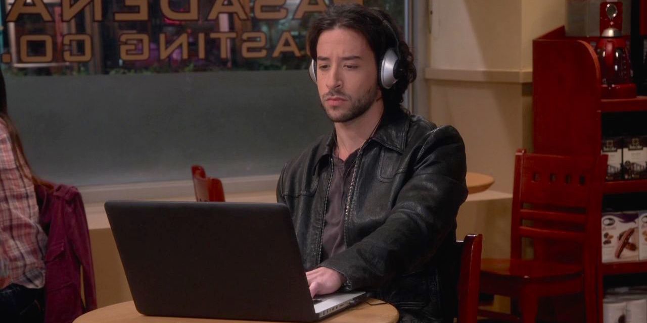 DJ Trent Monaco listens to music from Howard and Raj's band in The Big Bang Theory