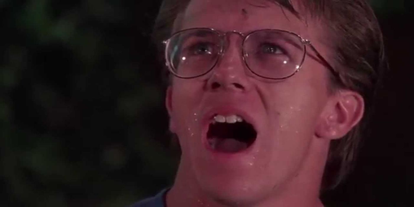 Arnold screaming from the 1990 horror comedy movie Troll 2.