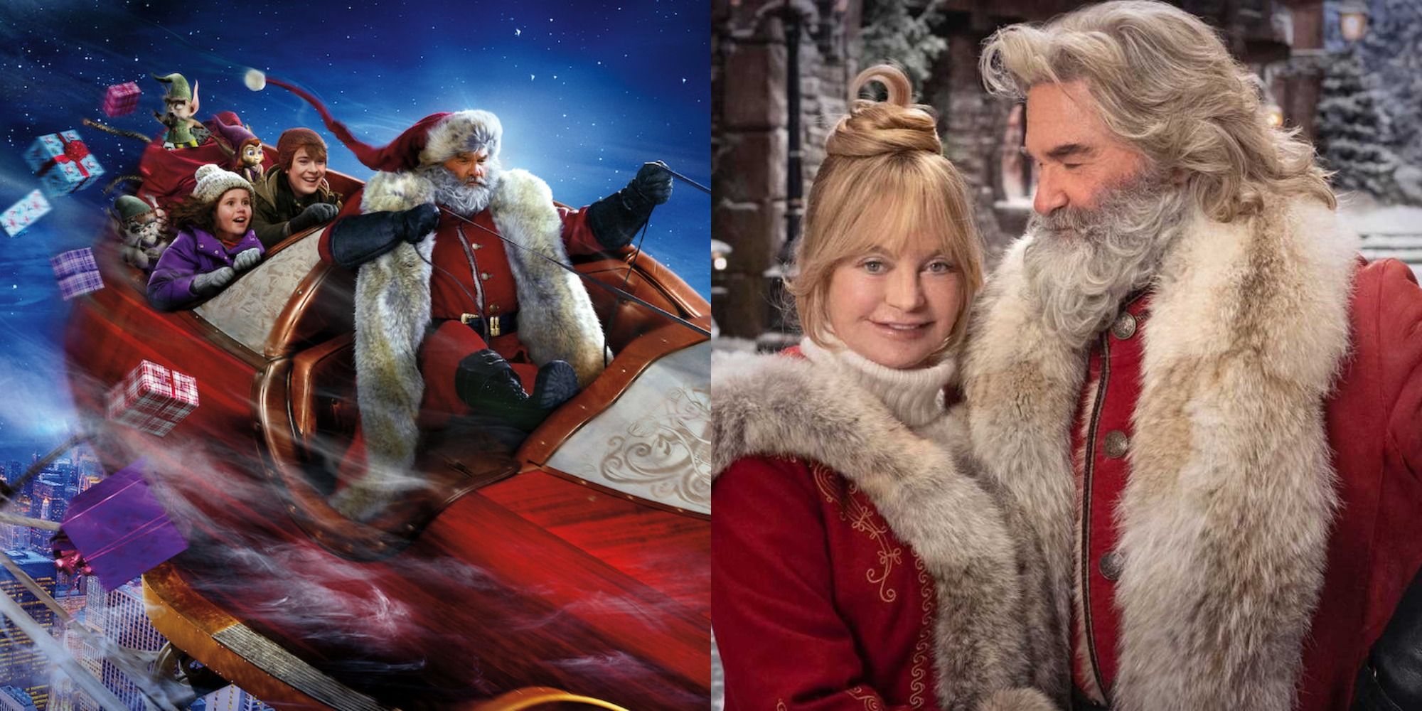 Two side by side images from the Christmas Chronicles
