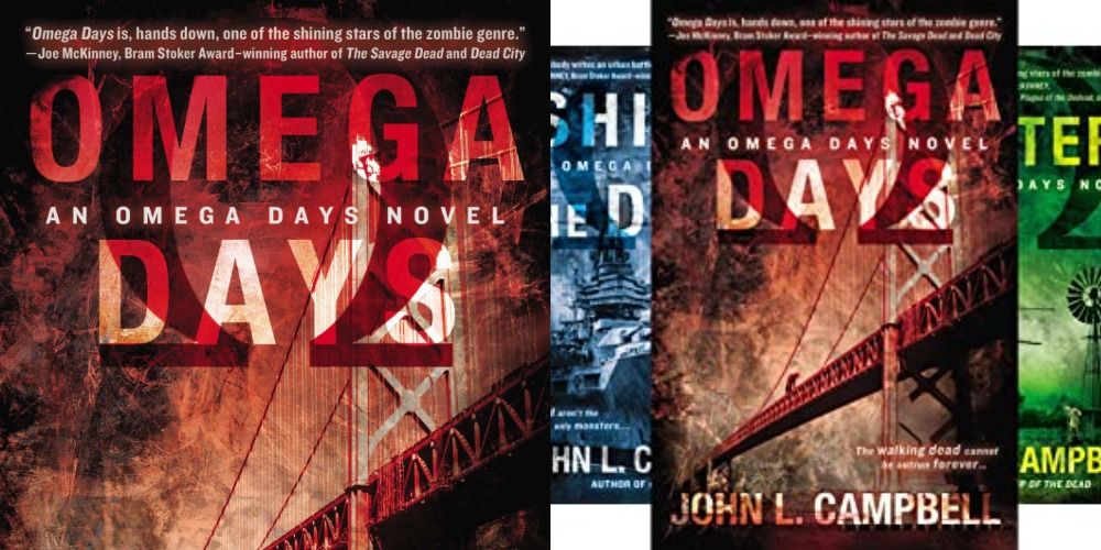 Two side by side images of the cover from Omega Days By John L. Campbell