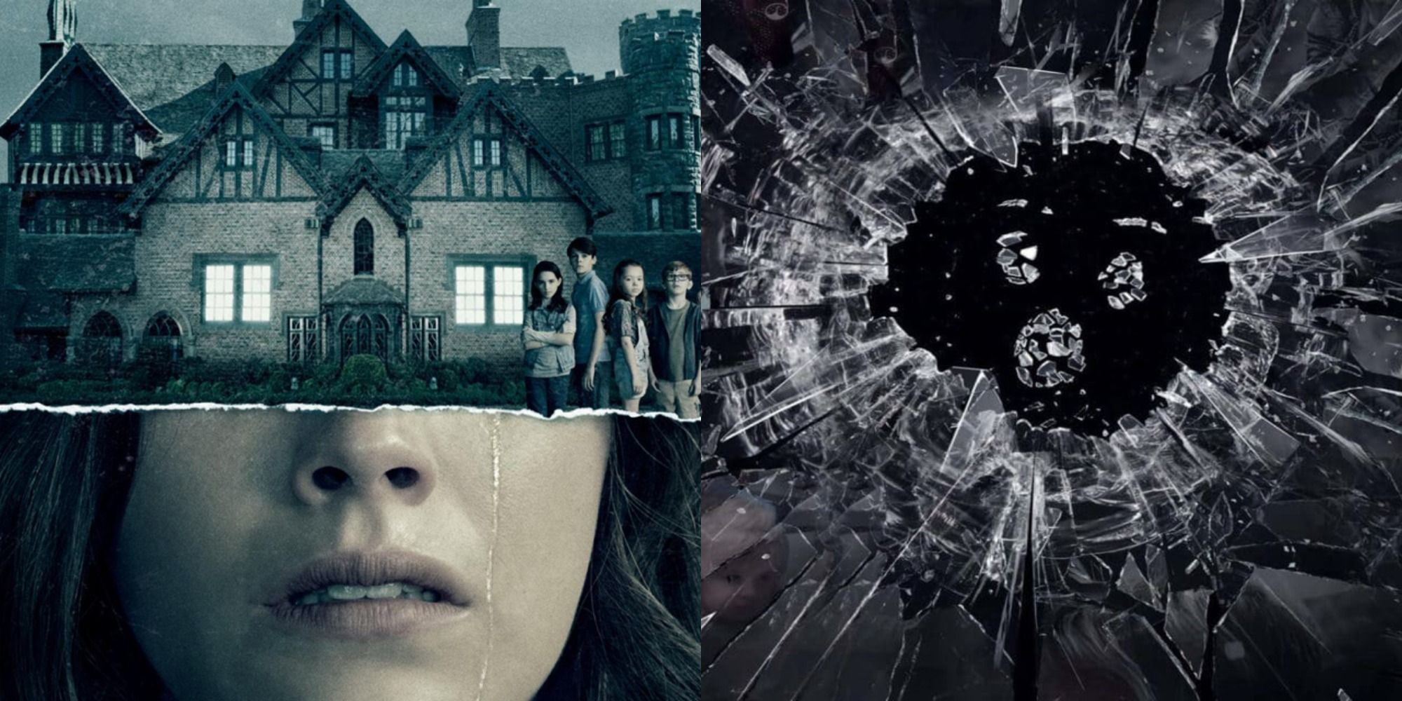 Logo of Haunting of Hill House and Black Mirror