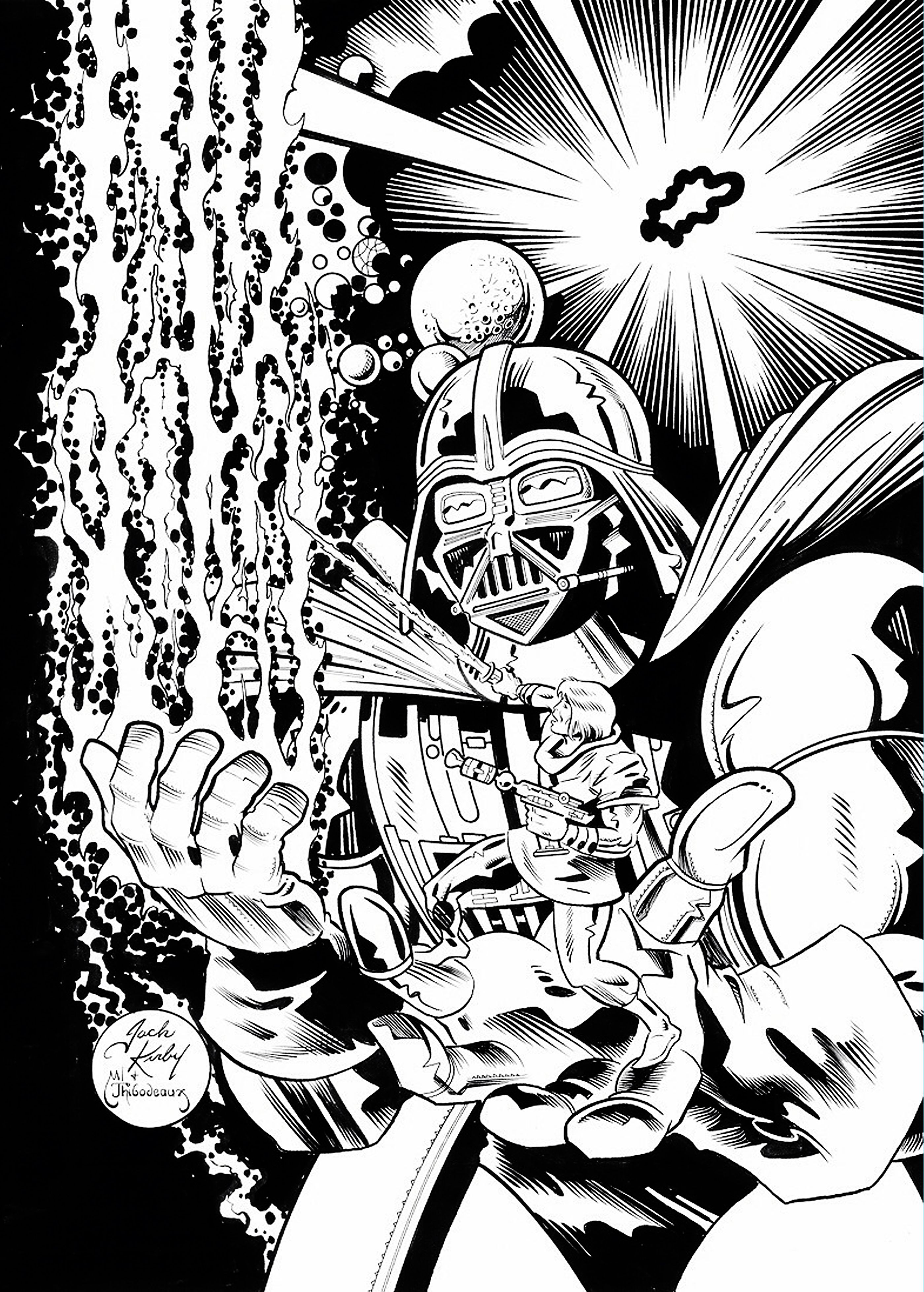 Darth Vader’s Force Powers Turn Cosmic in Jack Kirby Star Wars Art