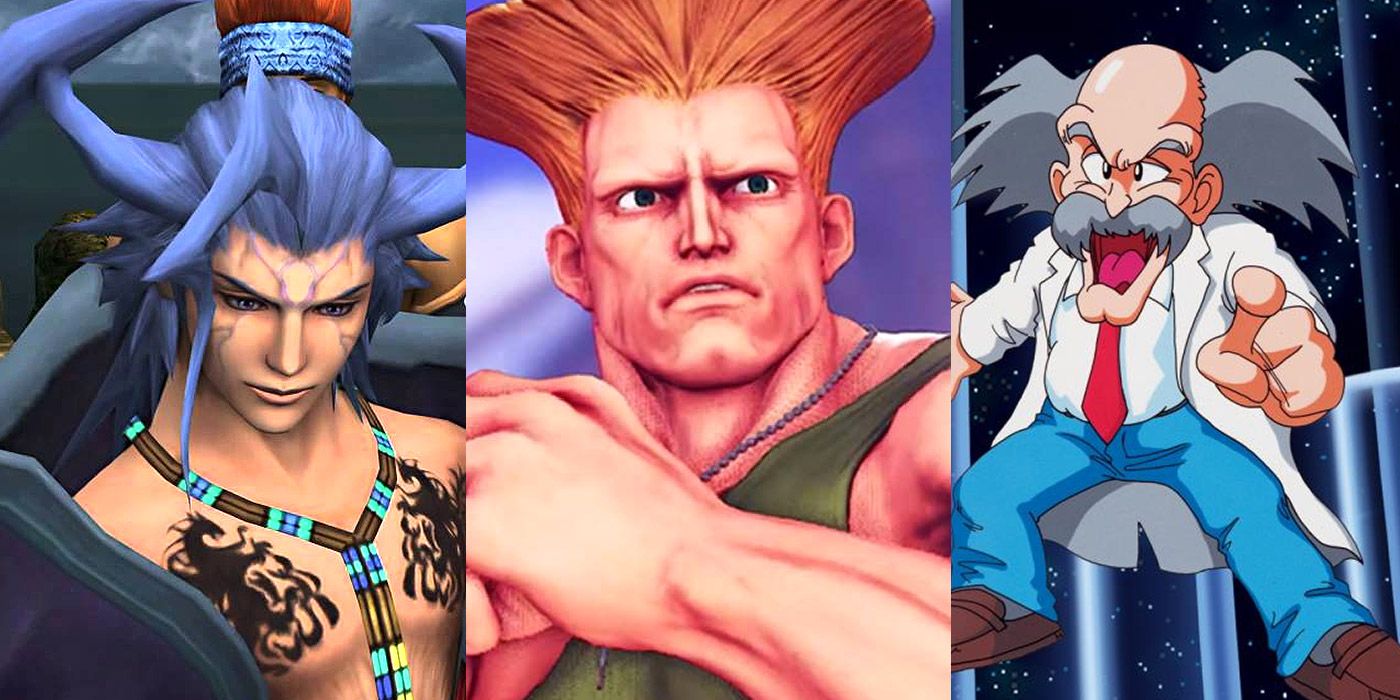 Split image of Maester Seymour Guado, Guile and Dr. Wily