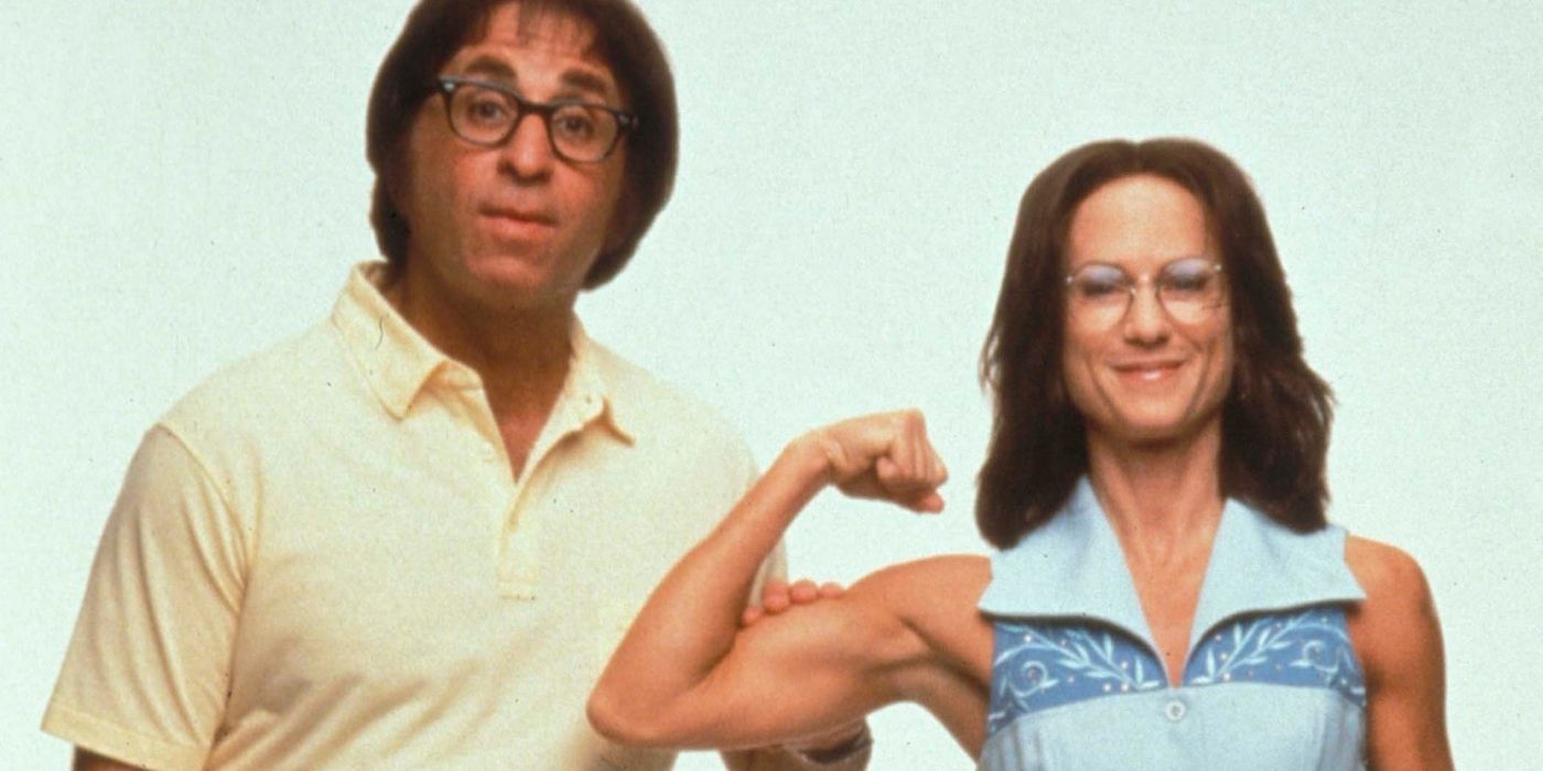 Bobby Riggs and Billie Jean King in When Billie Beat Bobby