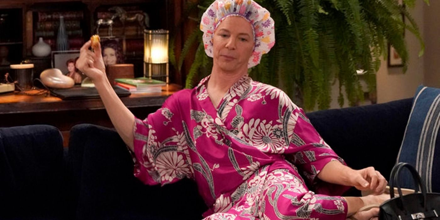 Jack in a robe in Will &amp; Grace