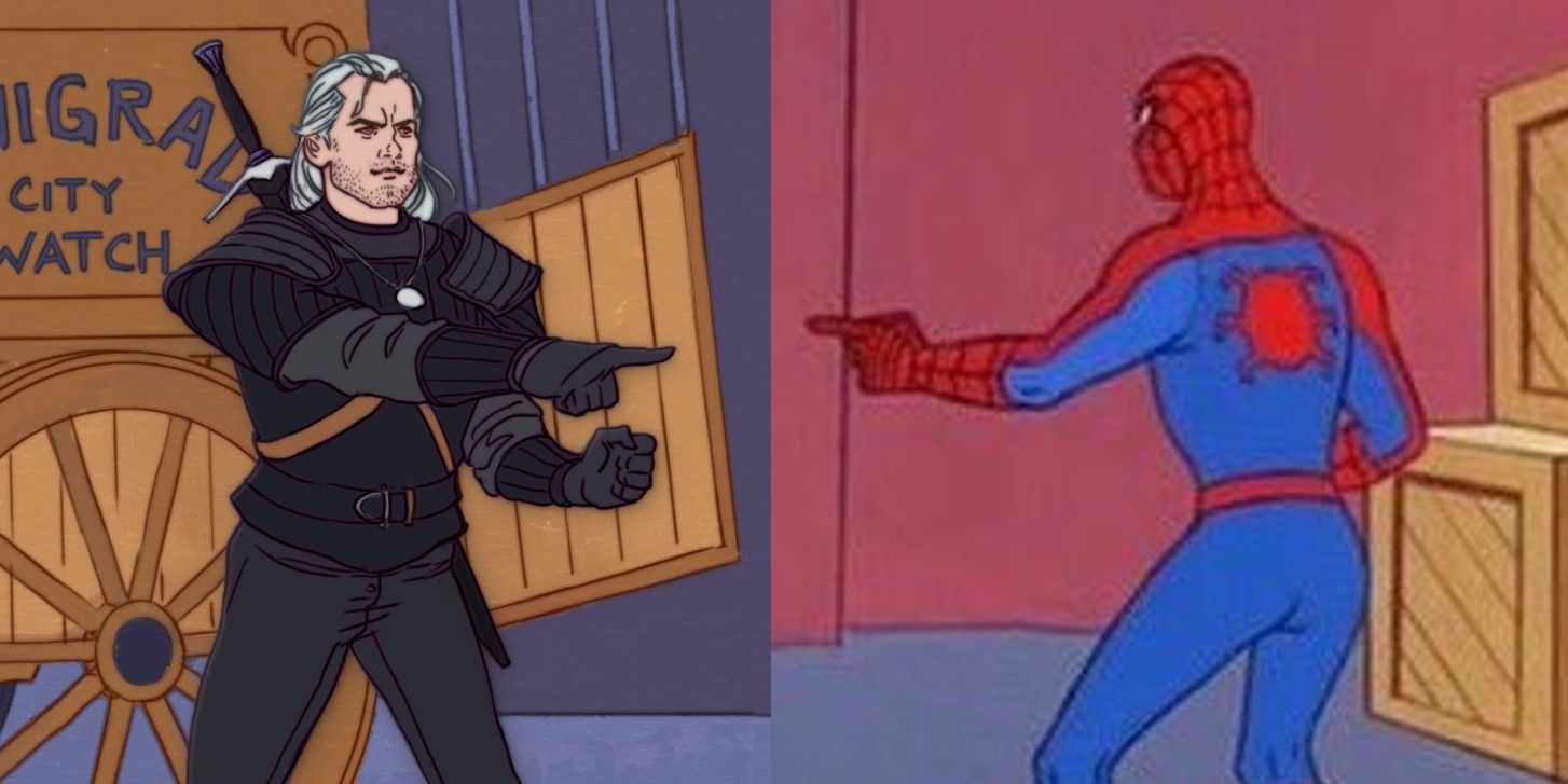 Witcher Game Netflix Show Spiderman Meme