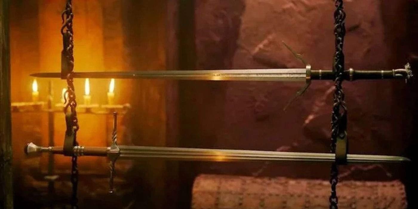 As espadas Viper e Witcher de aço mostradas na 2ª temporada