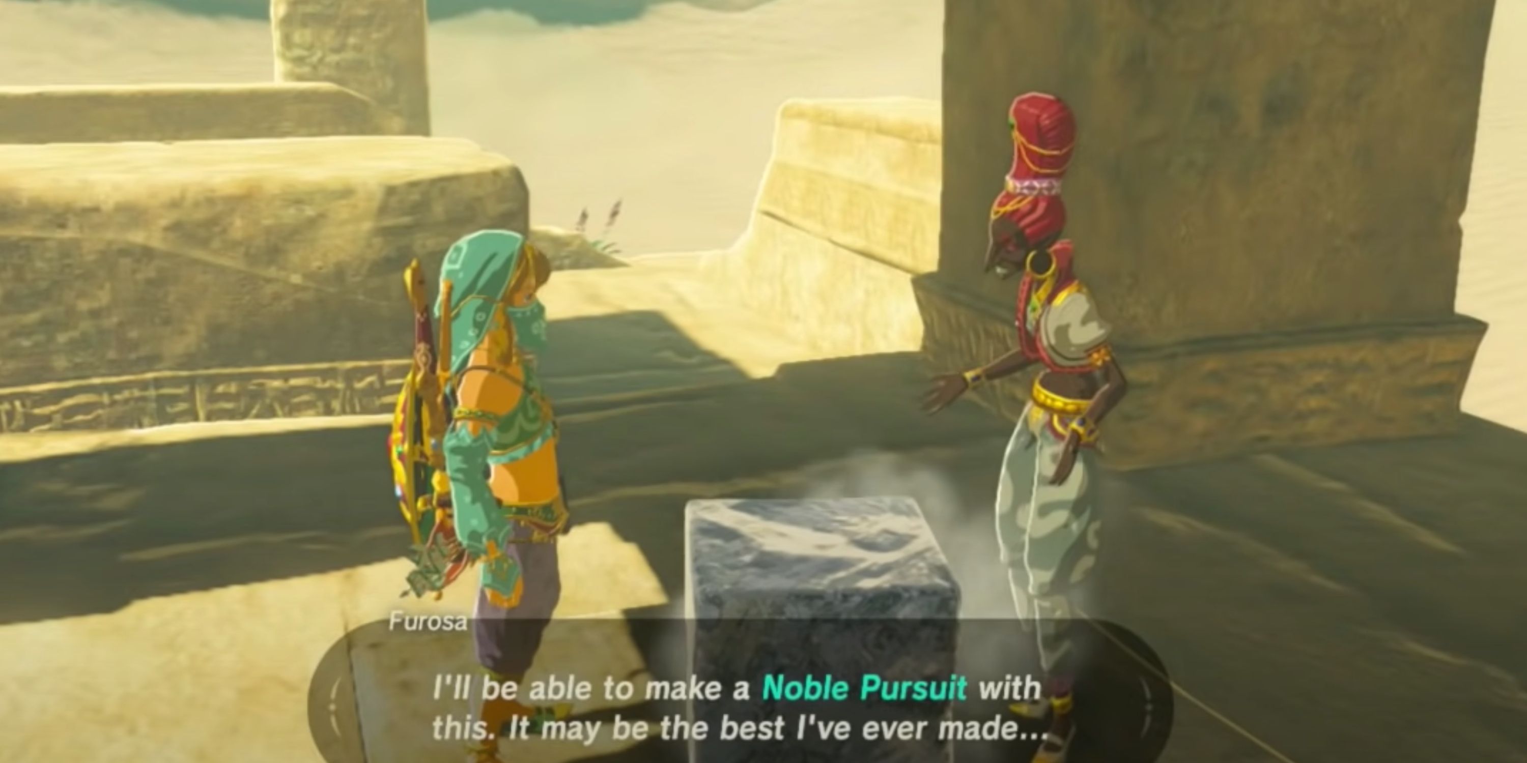 Zelda BOTW Noble Pursuit for Pokki Delivering Ice to Furosa