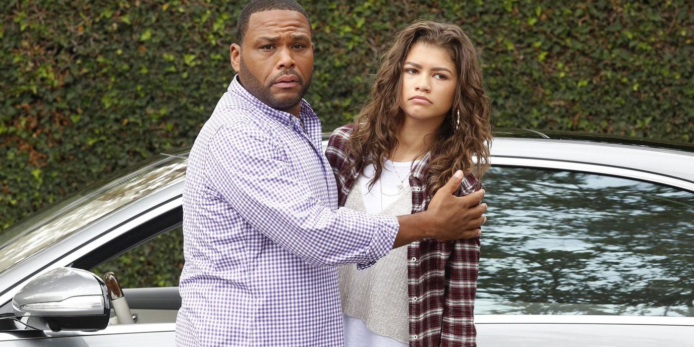 Zendaya and Anthony Anderson in black-ish.