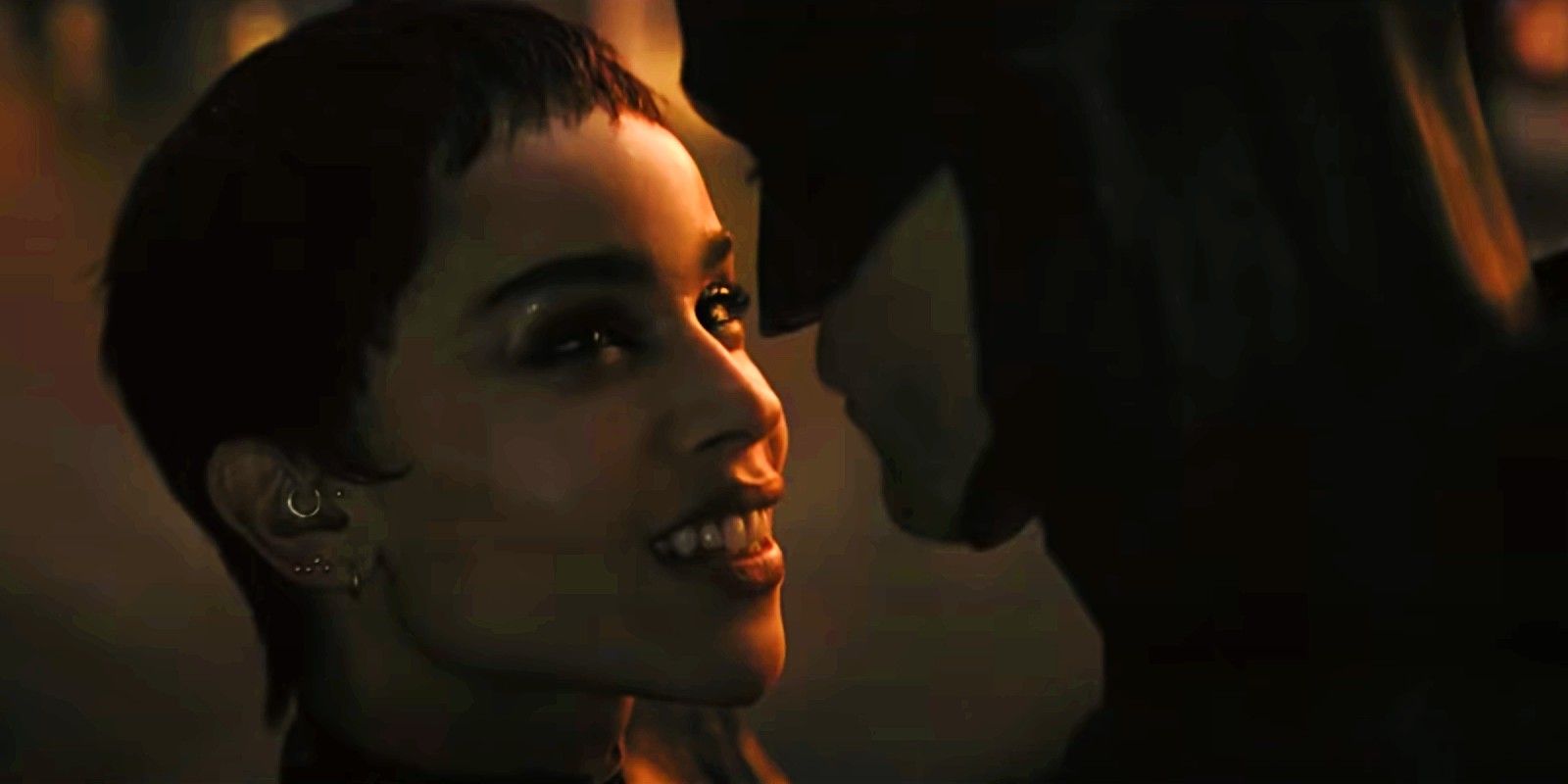 Zoe Kravitz and Robert Pattinson in The Batman