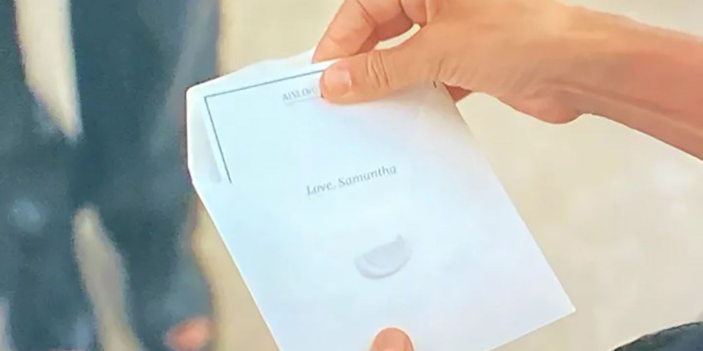 Hands holding a card that says 