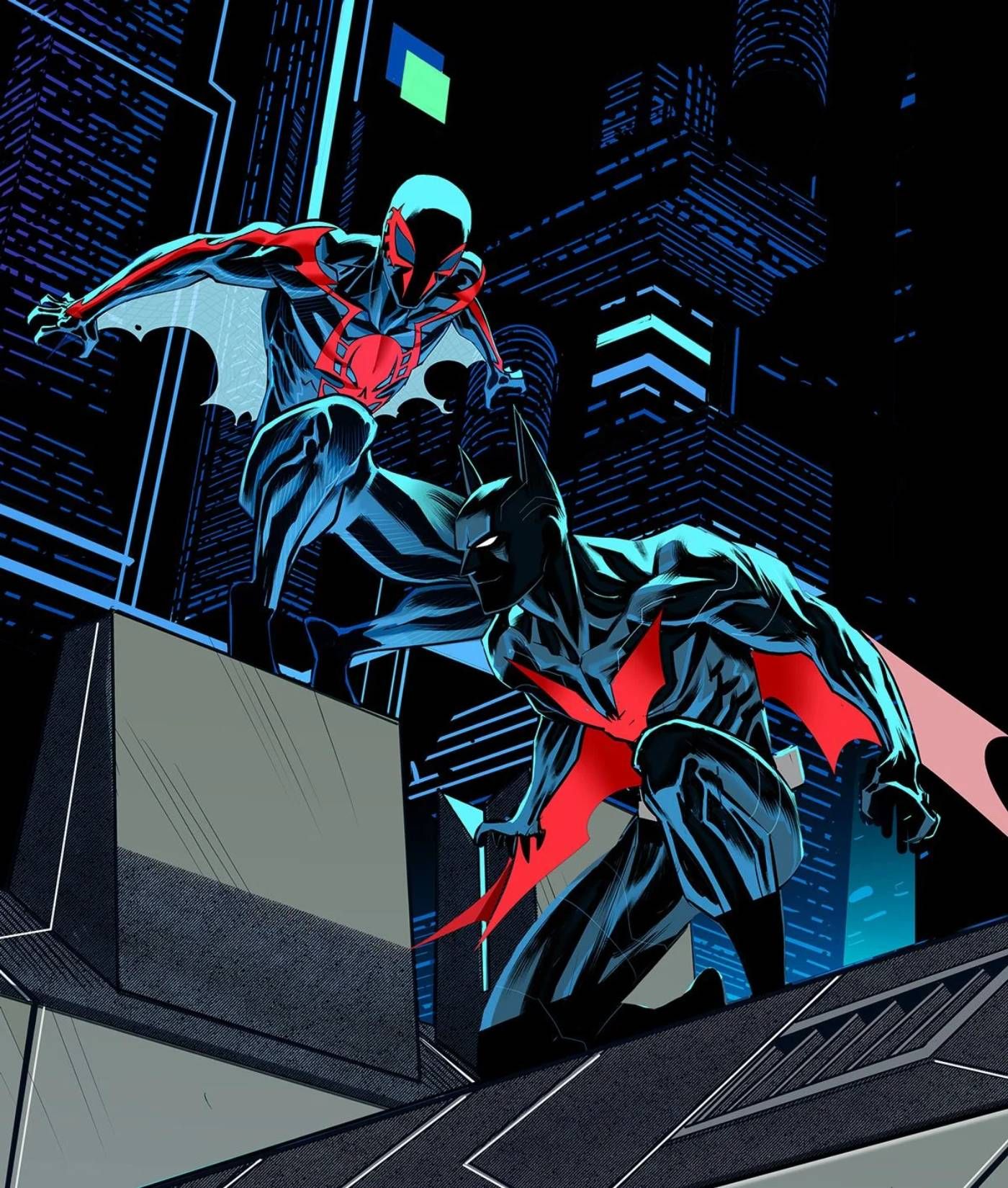 Batman Beyond and Spider-Man 2099 Art Shows The Team-Up Fans Need