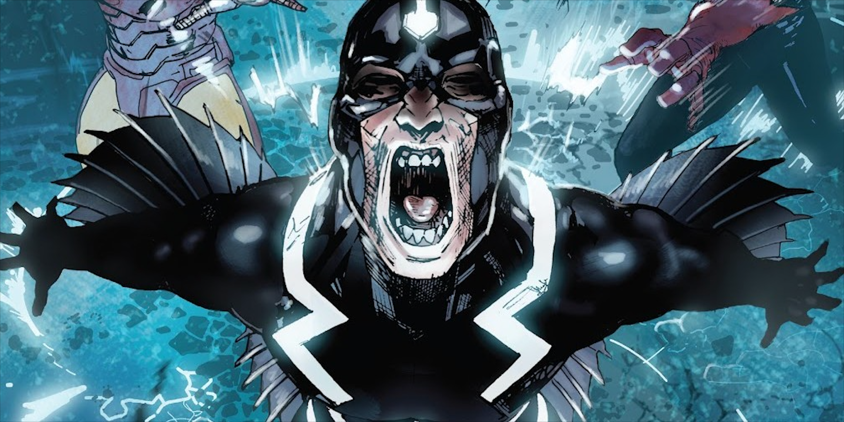 Black Bolt screams in Marvel Comics 