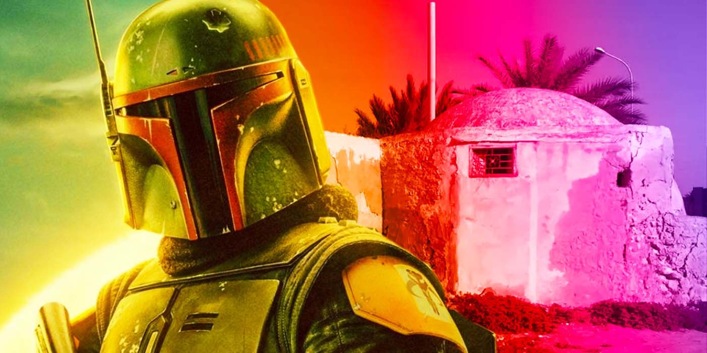 Boba Fett pictured in front of Tosche station in Book of Boba Fett