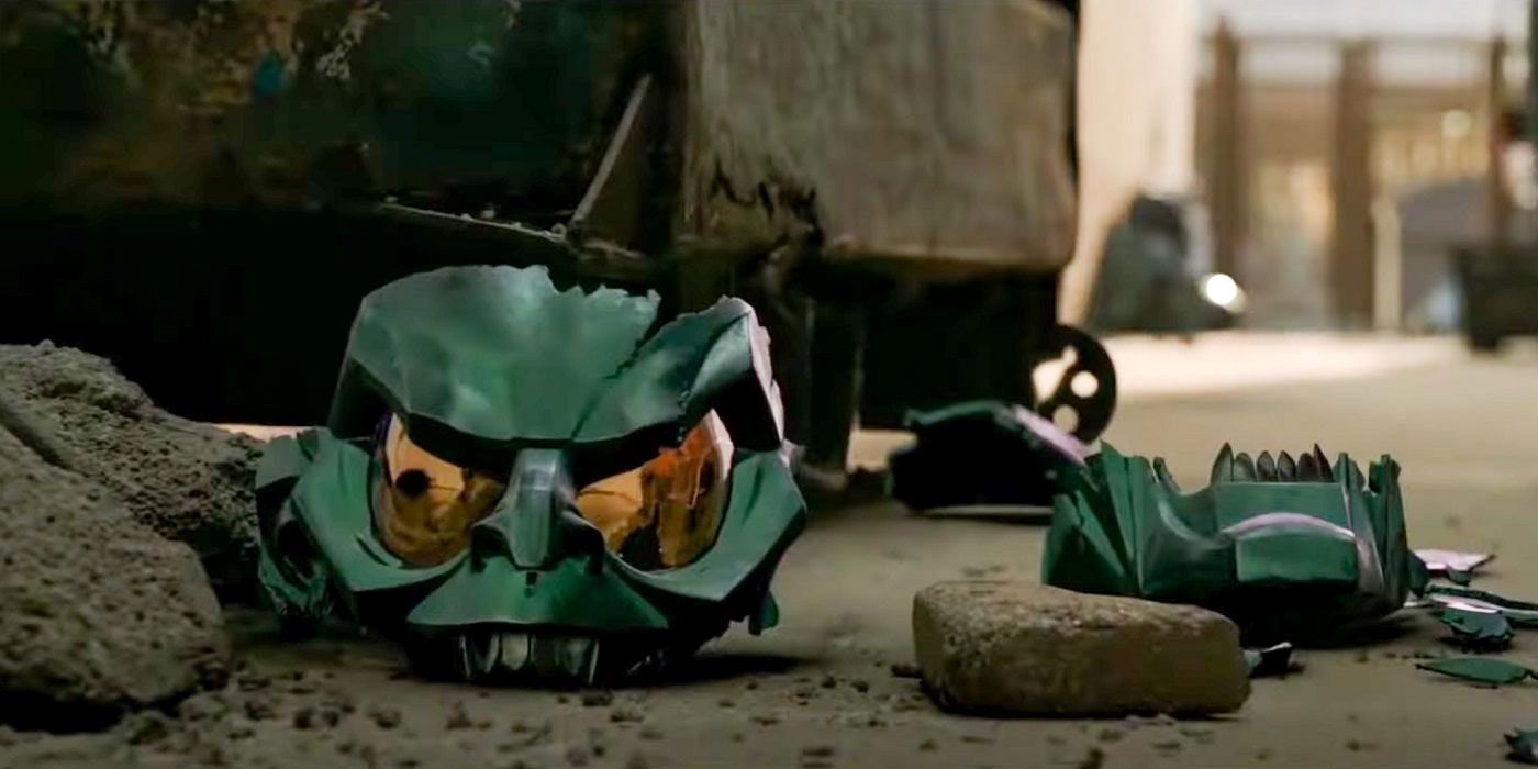 Green Goblin's broken mask from Spider-Man: No Way Home.