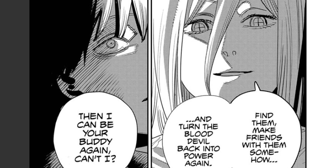Denji and Power talking in Chainsaw Man.