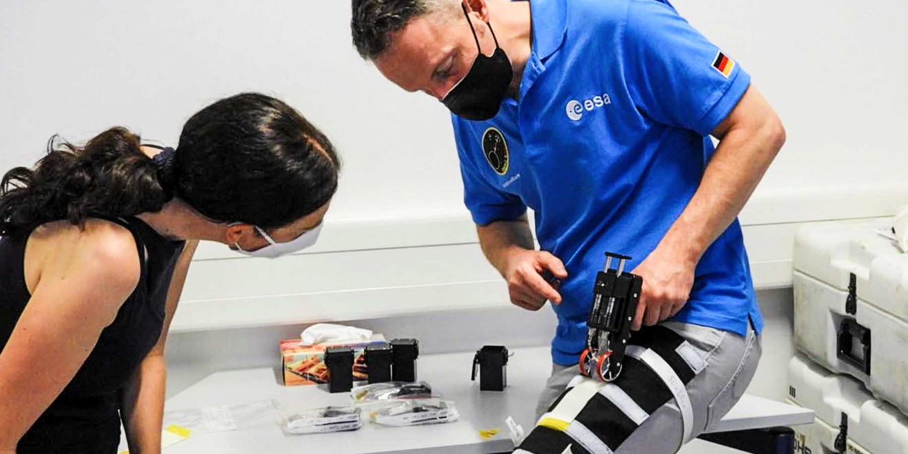 ESA Astronaut Testing 3D Bioprinter 