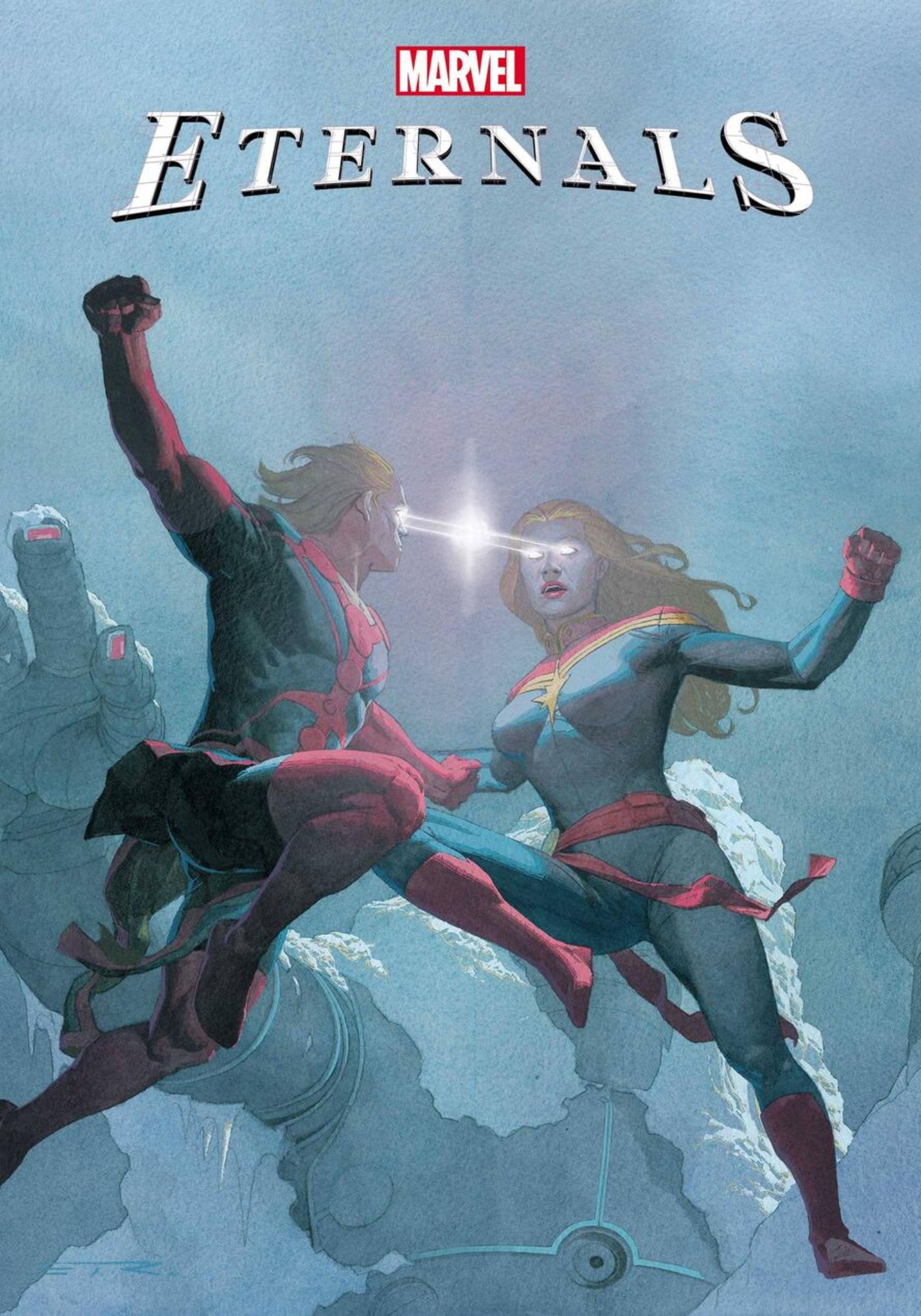 Avengers vs Eternals Teased as Ikaris and Captain Marvel Clash