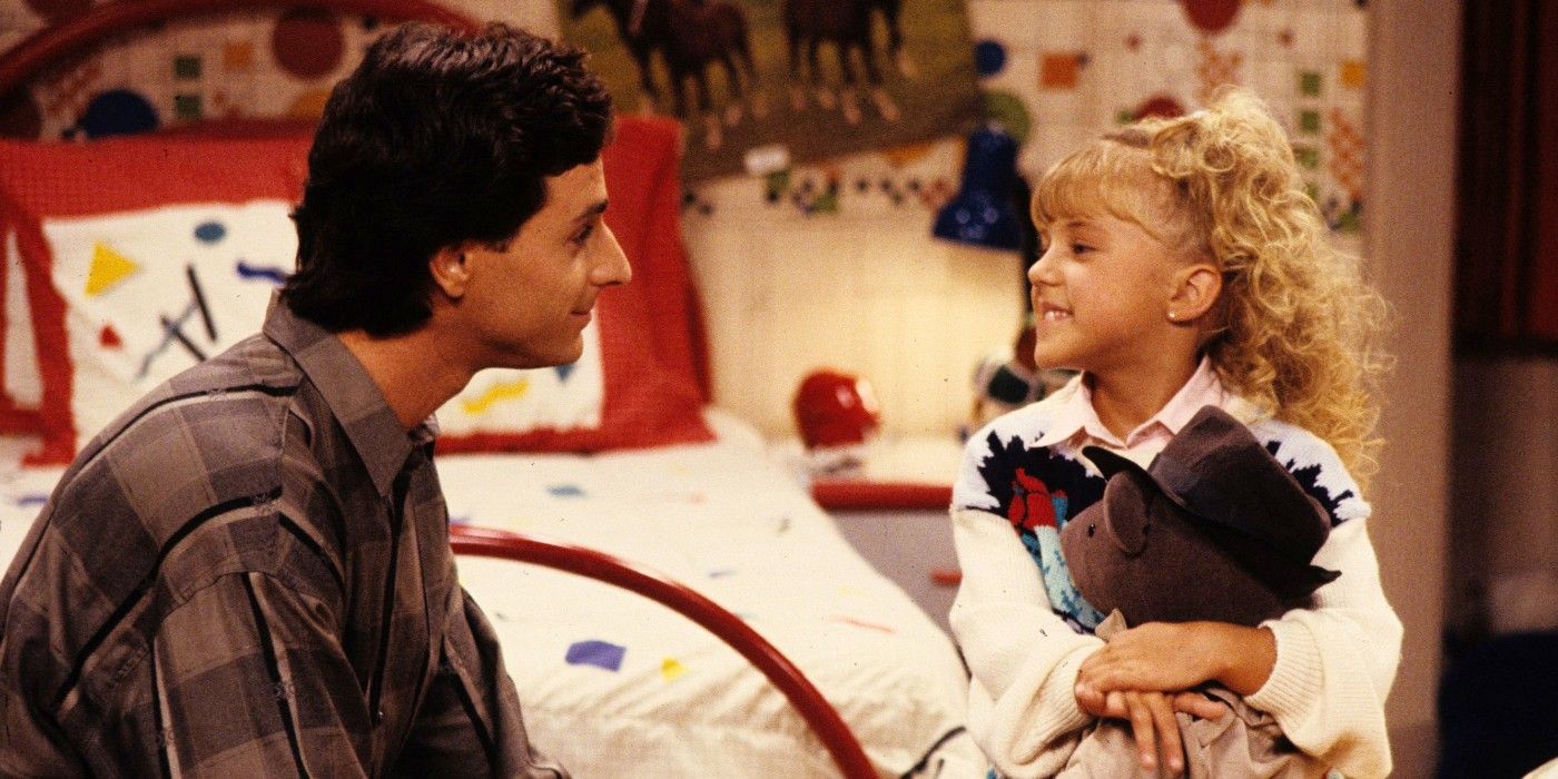 Danny Tanner and his daughter Stephanie have a heart to heart in Full House