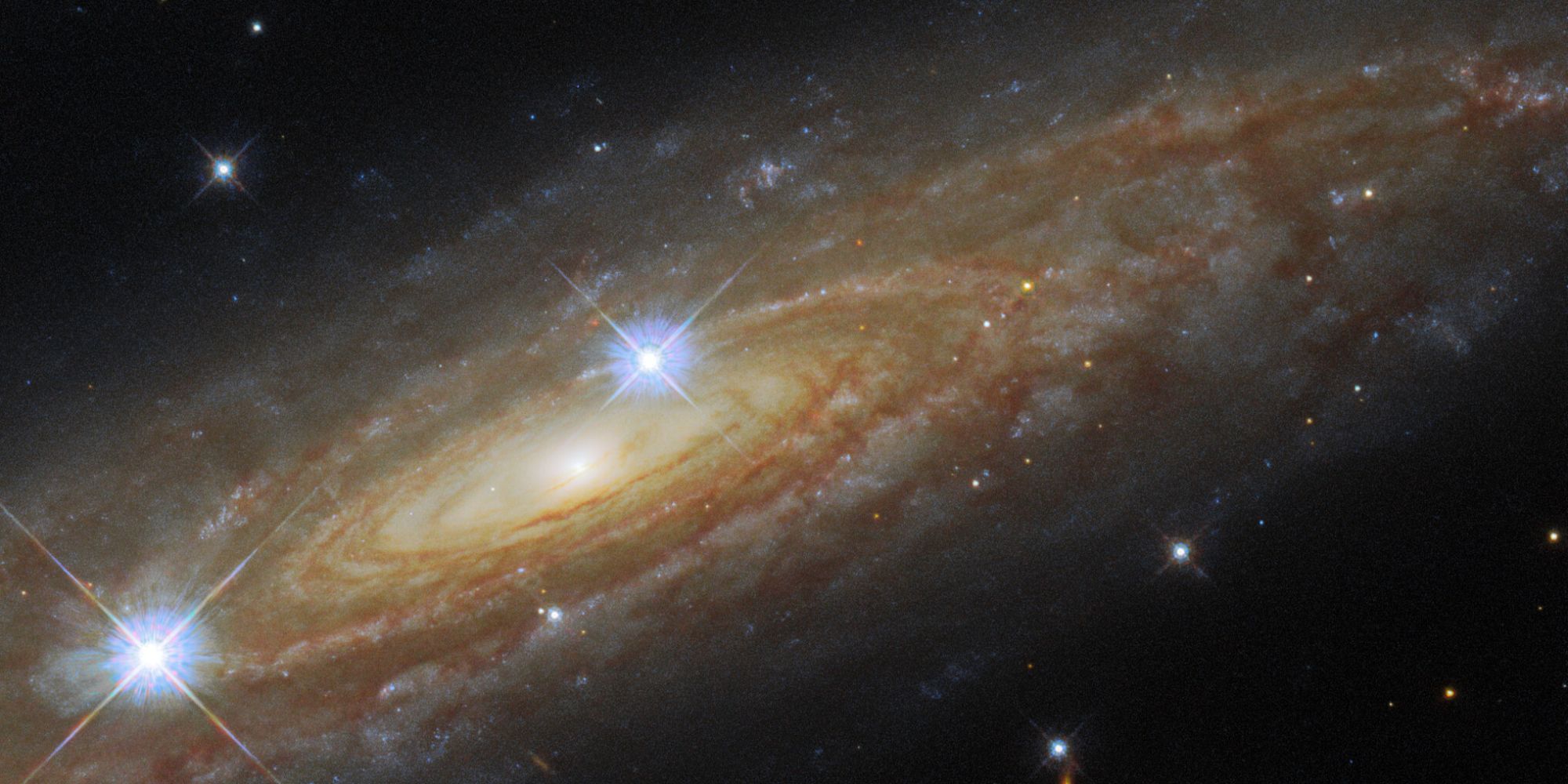 Photo of spiral galaxy UGC 11537, captured by Hubble