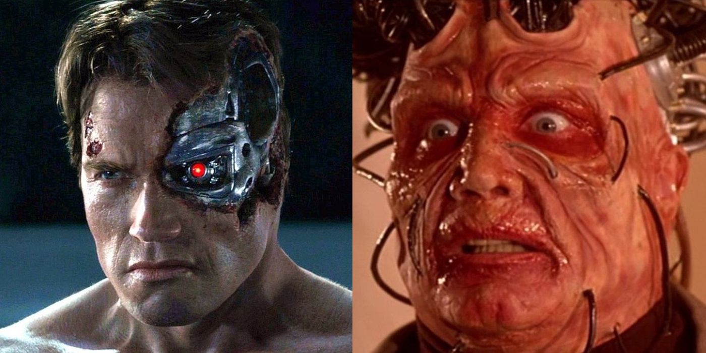 Cyborg salamander with detailed electronic implants, retro 80s netflix  capture