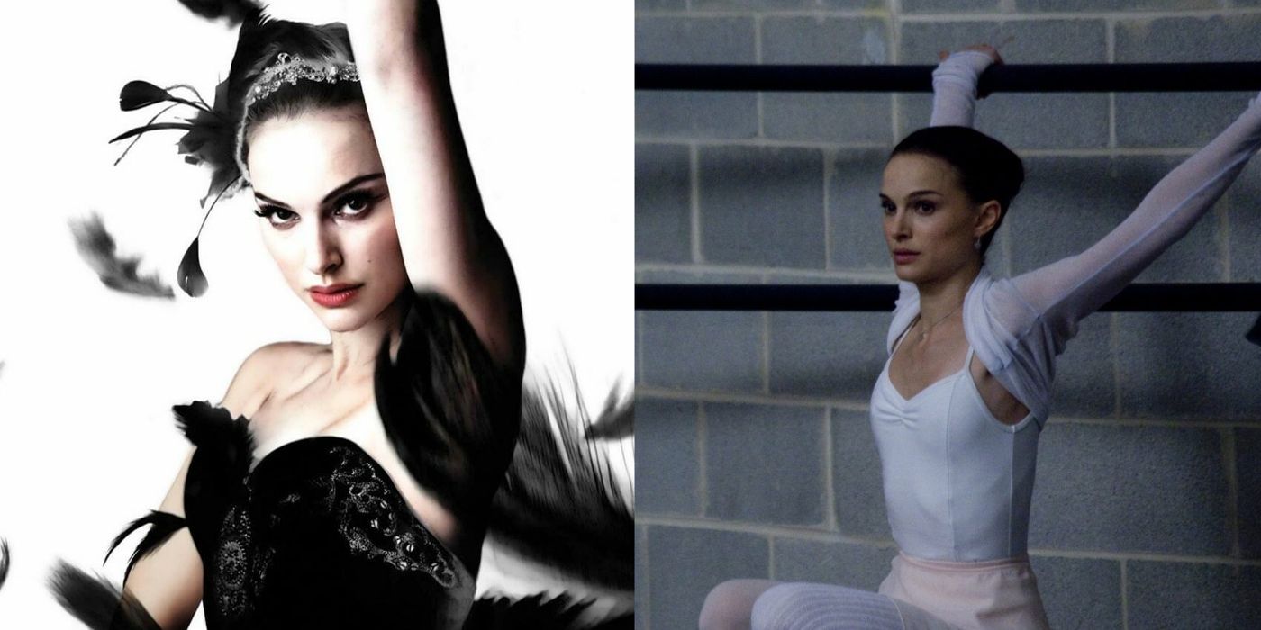 Nina wears black and white ballet outfits in Black Swan