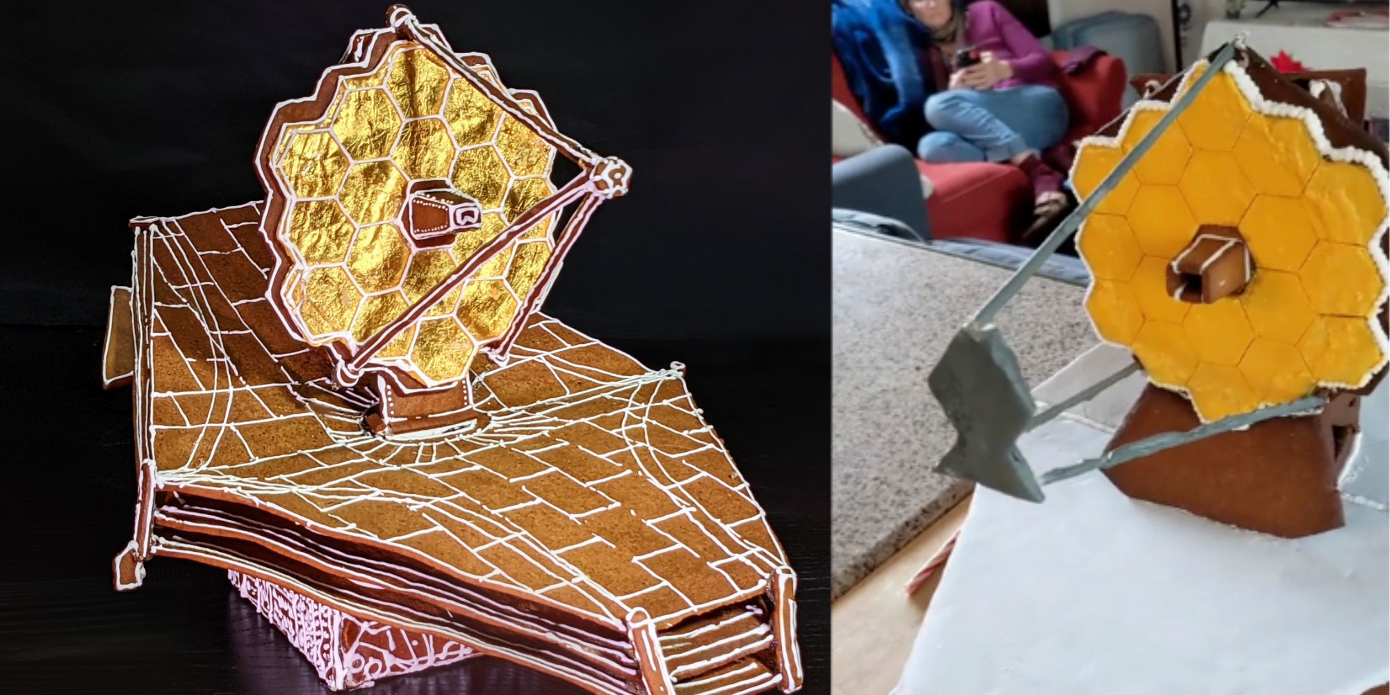 Gingerbread versions of the James Webb Space Telescope