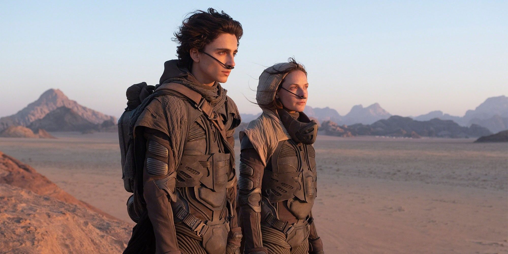 Jessica and Paul on Arrakis in Dune