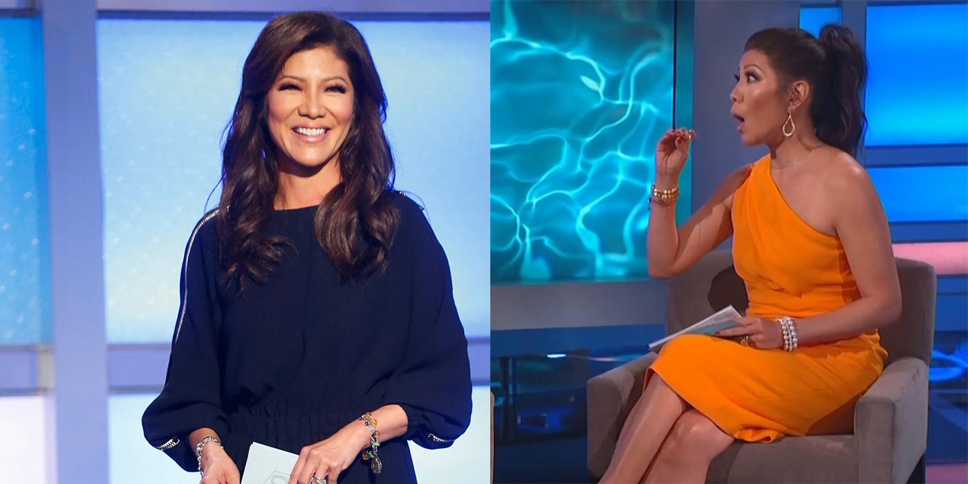 Split image of Julie Chen from Big Brother.