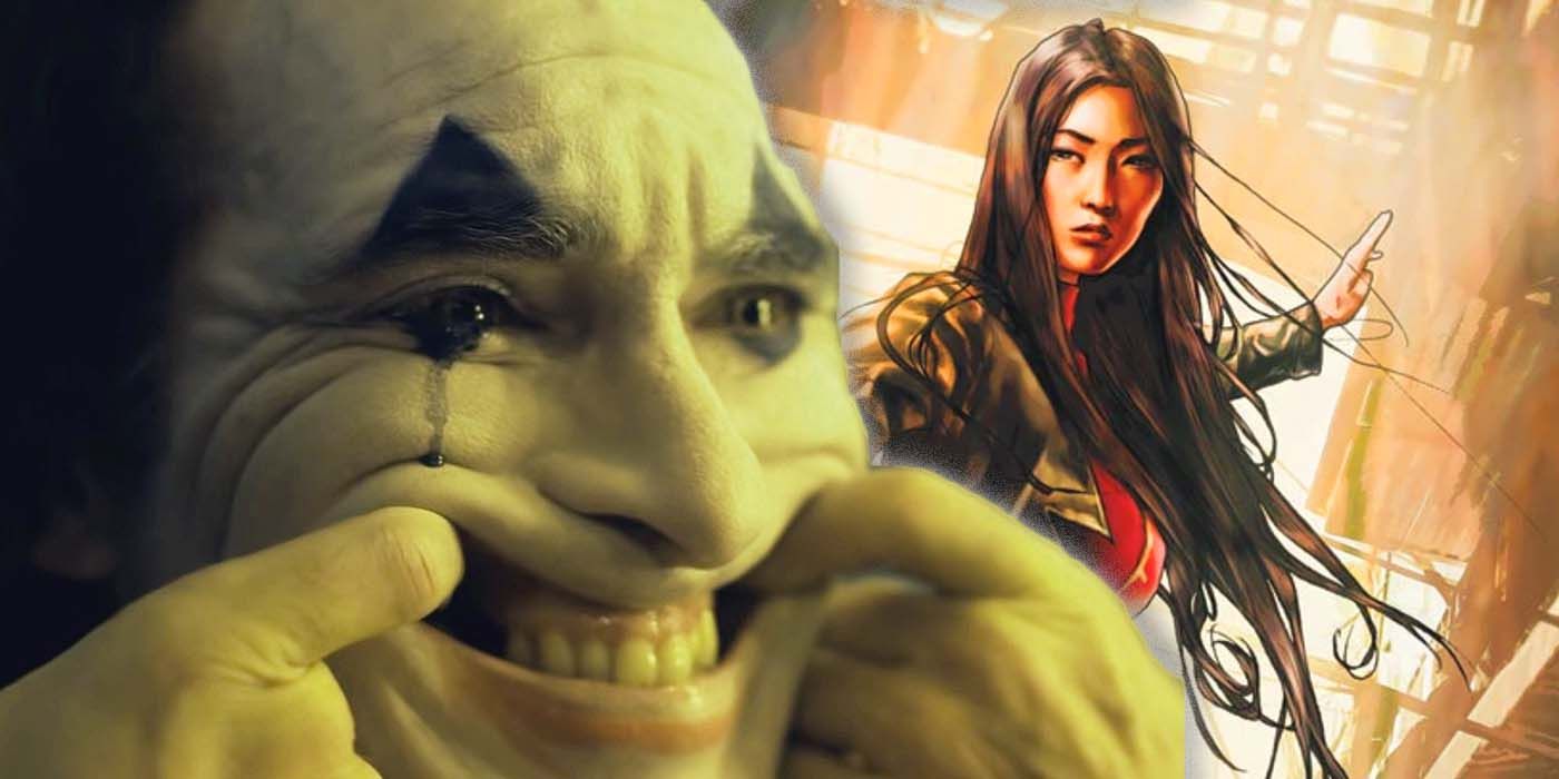 Lady Shiva from DC Comics and Joaquin Phoenix in the 2019 Joker film.