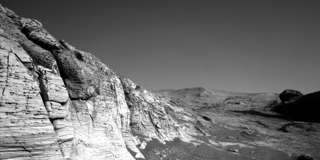Photo of large Martian rock, captured by the Curiosity rover in December 2021