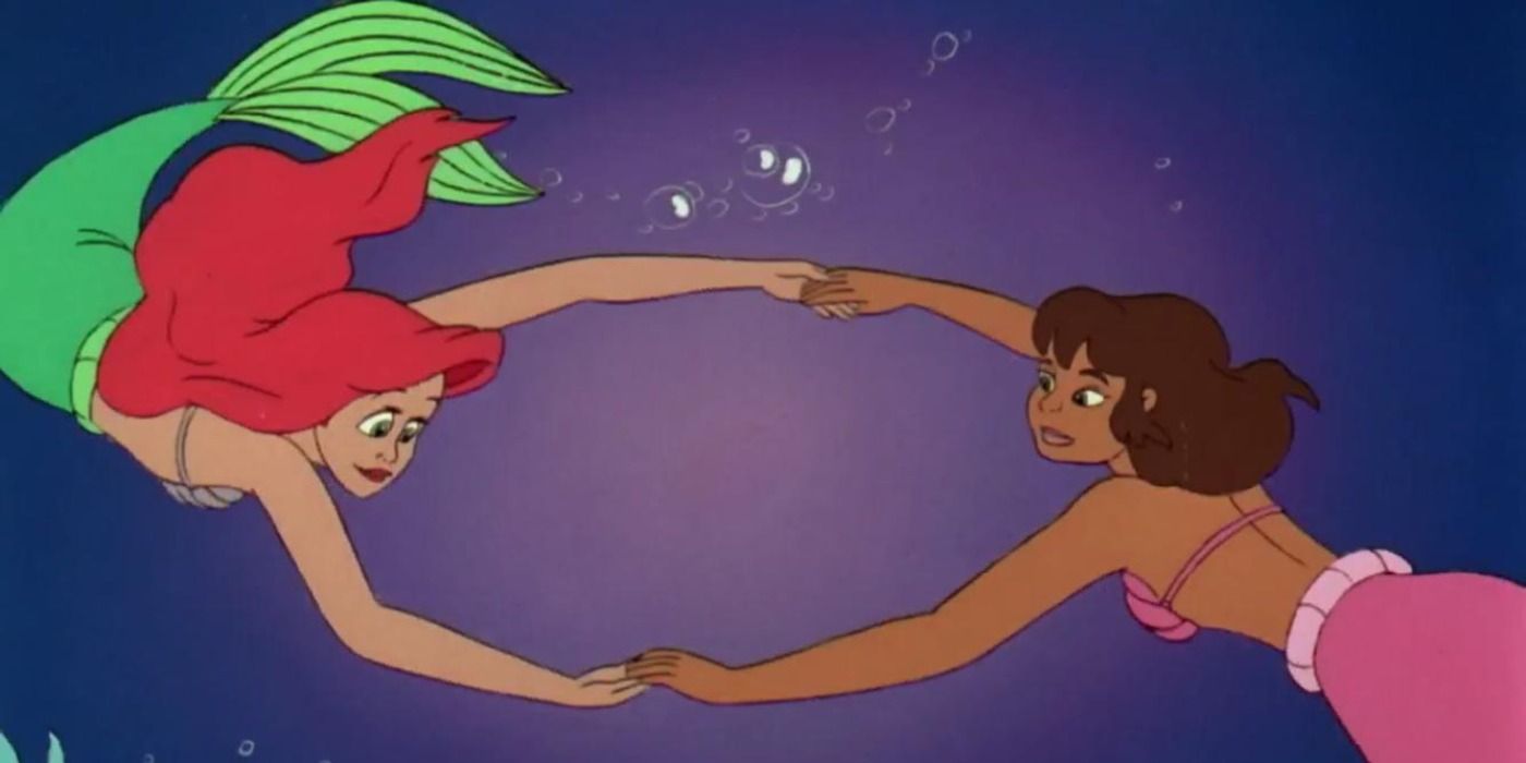 Ariel and Gabriella dancing in The Little Mermaid